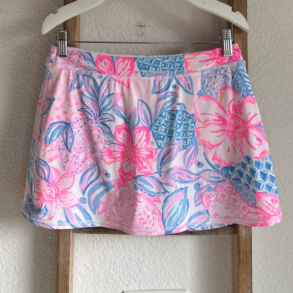 Lilly Pulitzer Kids Mini Aila Skort "Pink Isle Snappy Turtle" girls sz: XL